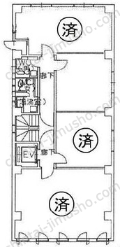 共同ビル（中央）の間取図