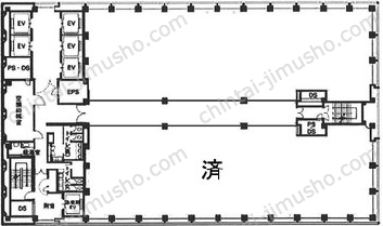 新宿三井ビルディング二号館6階の間取図
