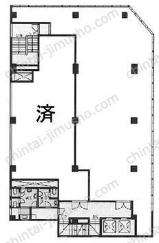 稲村・北辰ビル8階の間取図
