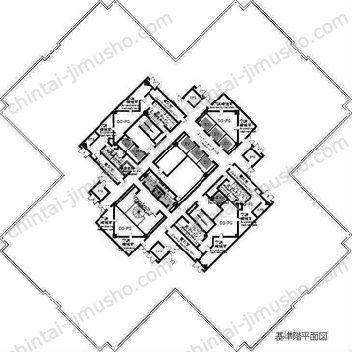 ゲートシティ大崎21階の間取図