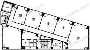 平岡ビル4階の間取図