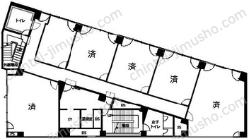 平岡ビル5階の間取図
