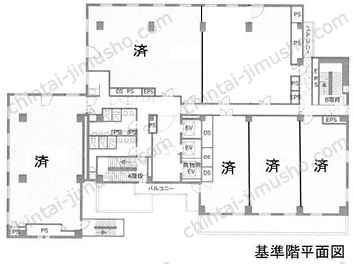 朝日生命府中ビル10階の間取図