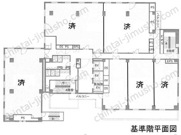朝日生命府中ビル10階の間取図