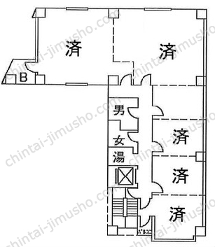 山萬ビルの間取図