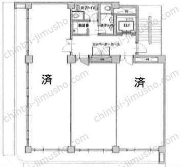 八重洲KHビル／日本橋ライズオフィス2nd5階の間取図