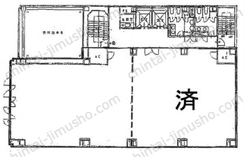 国立KTビル6階の間取図