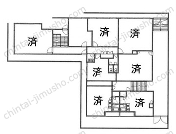 西八平沼ビル3階の間取図
