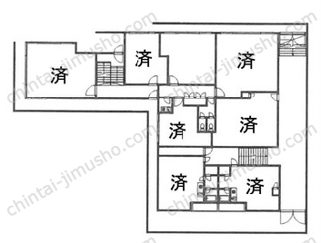 西八平沼ビル3階の間取図