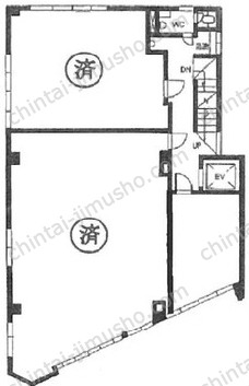 漢陽商事ビル4階の間取図