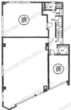 漢陽商事ビル4階の間取図