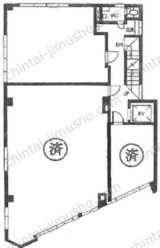 漢陽商事ビル4階の間取図
