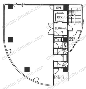 サワダビル／恵比寿ライズオフィス1st6階の間取図