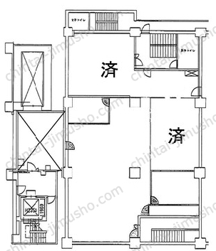 大東芝浦ビル2階の間取図