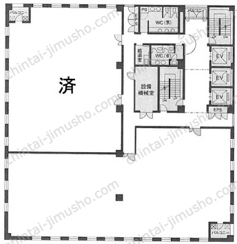 JPR横浜日本大通ビル10階の間取図