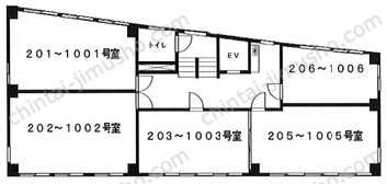 ユニオン小石川第1ビル9階の間取図