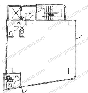 エイケイエス八丁堀ビル4階の間取図