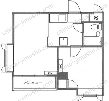 ベルプラザ6階の間取図