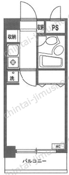 ベルプラザ8階の間取図