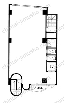 SANWA青山Bldg3階の間取図