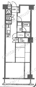 後楽園ビューハイツ4階の間取図