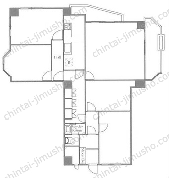 平河マンション1階の間取図