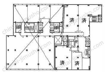 虎ノ門実業会館本館の間取図