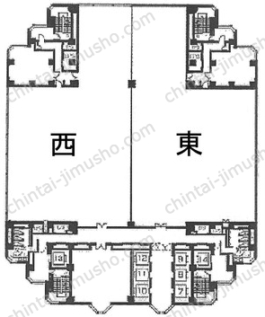 世田谷ビジネススクエアタワー15Fの間取図