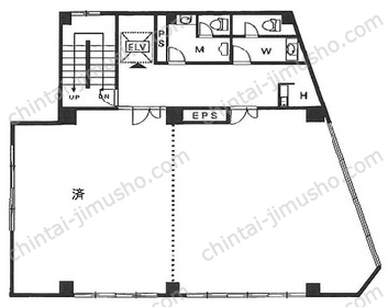 喜助内神田3丁目ビル4階の間取図