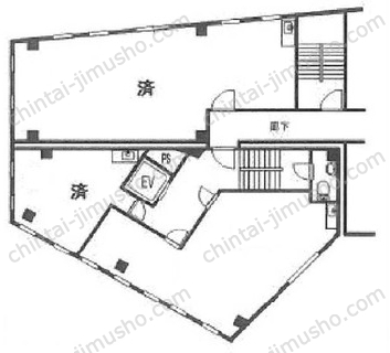 大木戸ビル2階の間取図