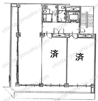 八重洲KHビル／日本橋ライズオフィス2nd5階の間取図