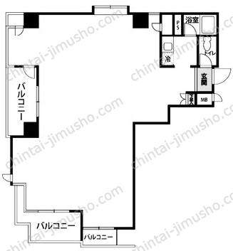 TM畑中ビル2Fの間取図