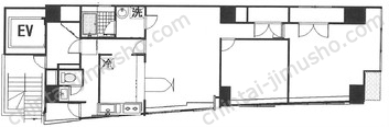 スカイコート中目黒2階の間取図