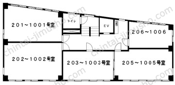 ユニオン小石川第1ビル6階の間取図