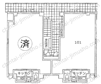 M HOUSE1階の間取図