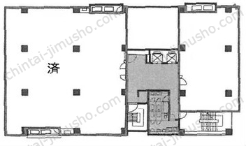 EDGE小伝馬町ビル2階の間取図