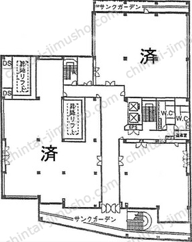 いちご立川ビルB1階の間取図