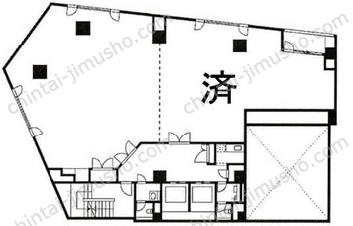 新横浜メグロビル7階の間取図