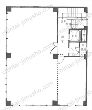 中村ビル8階の間取図