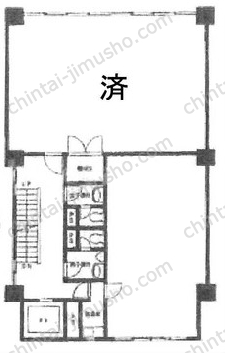 宝国ビル4階の間取図