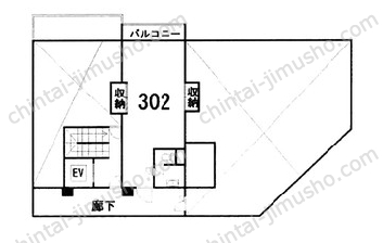 英ビル3階の間取図