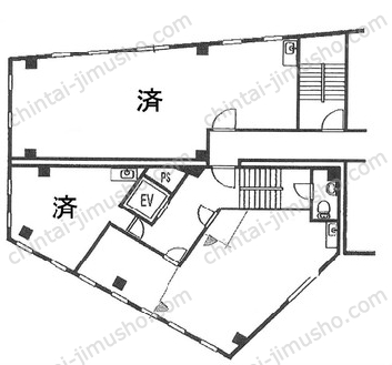 大木戸ビル3階の間取図