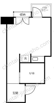 キャッスル新宿6階の間取図