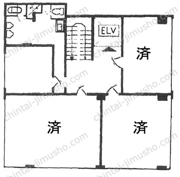 土屋ビル2階の間取図