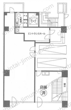 フェリスビル1階の間取図