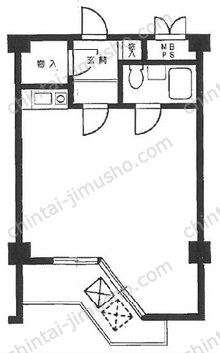 ライオンズプラザ調布2階の間取図