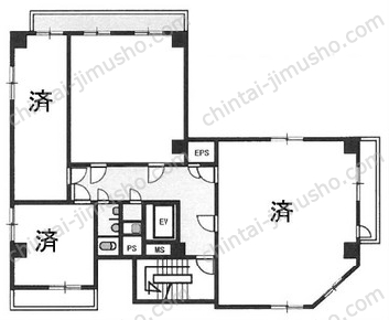 Ky Maxビル6階の間取図