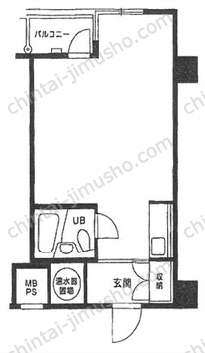 朝日八丁堀マンション3階の間取図