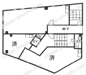大木戸ビル2階の間取図