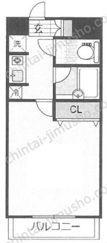 アザレア安藤1階の間取図